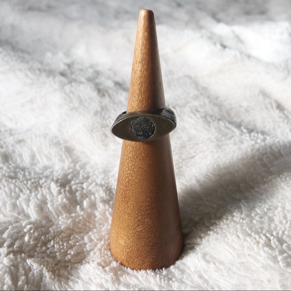 Eye Ring with Purple Druzy Stone
